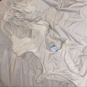 NWT Forever 21 White Monokini One Piece Swimsuit